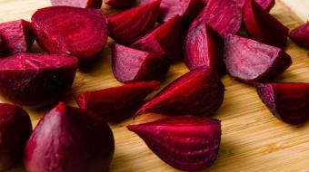 nutrition beets on chopping board