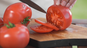 nutrition tomatoes being cut