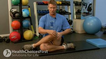 seated hip stretch exercise