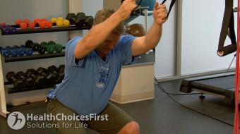 standing lats tubing exercise
