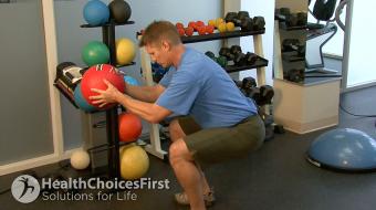 weight assisted squat exercise